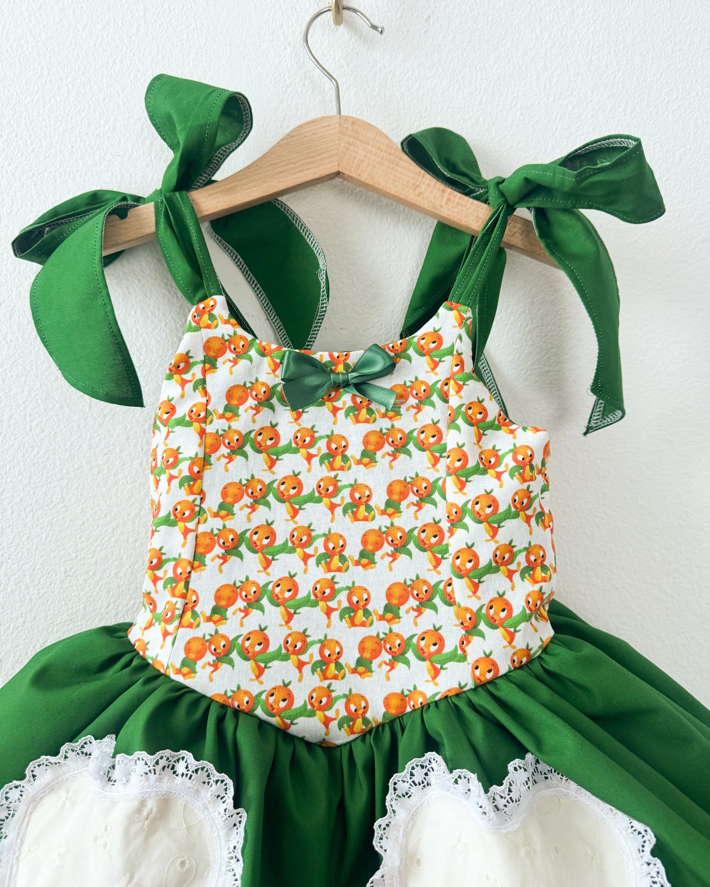 PREORDER Oh Orange Bird dress with petticoat layer