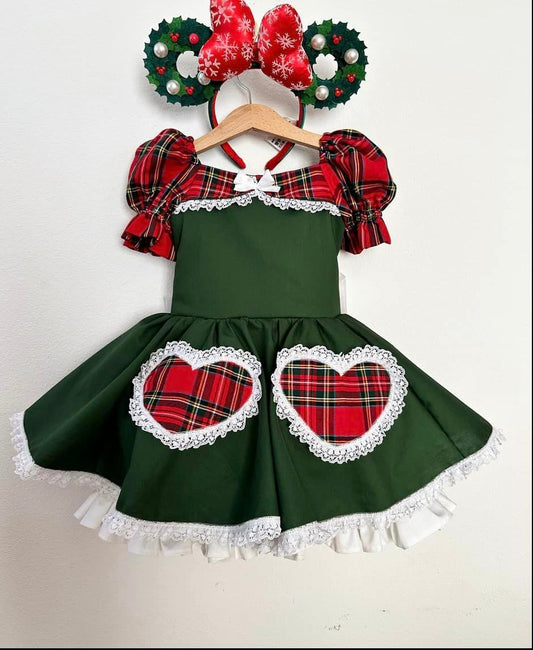 PREORDER Holiday Plaid ultimate twirl dress (petticoat layer included)