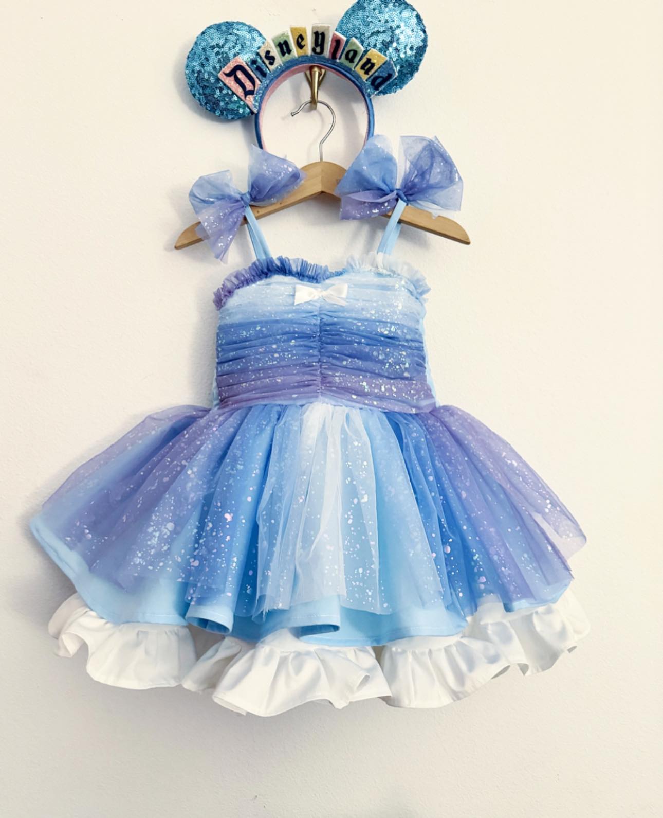 PREORDER Blue ombre shimmer dress (patch add-on separate)