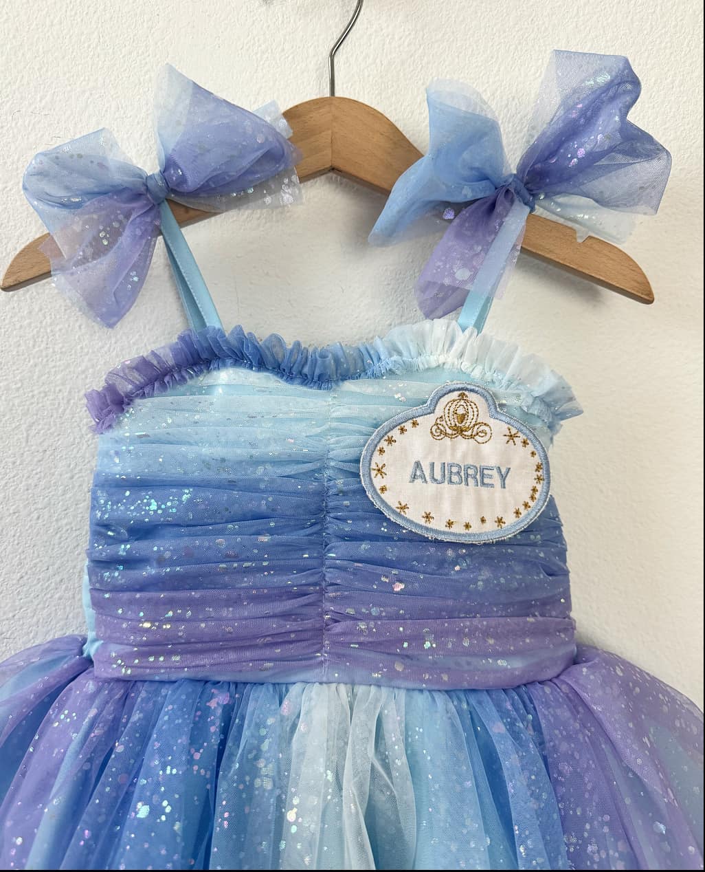 PREORDER Blue ombre shimmer dress (patch add-on separate)