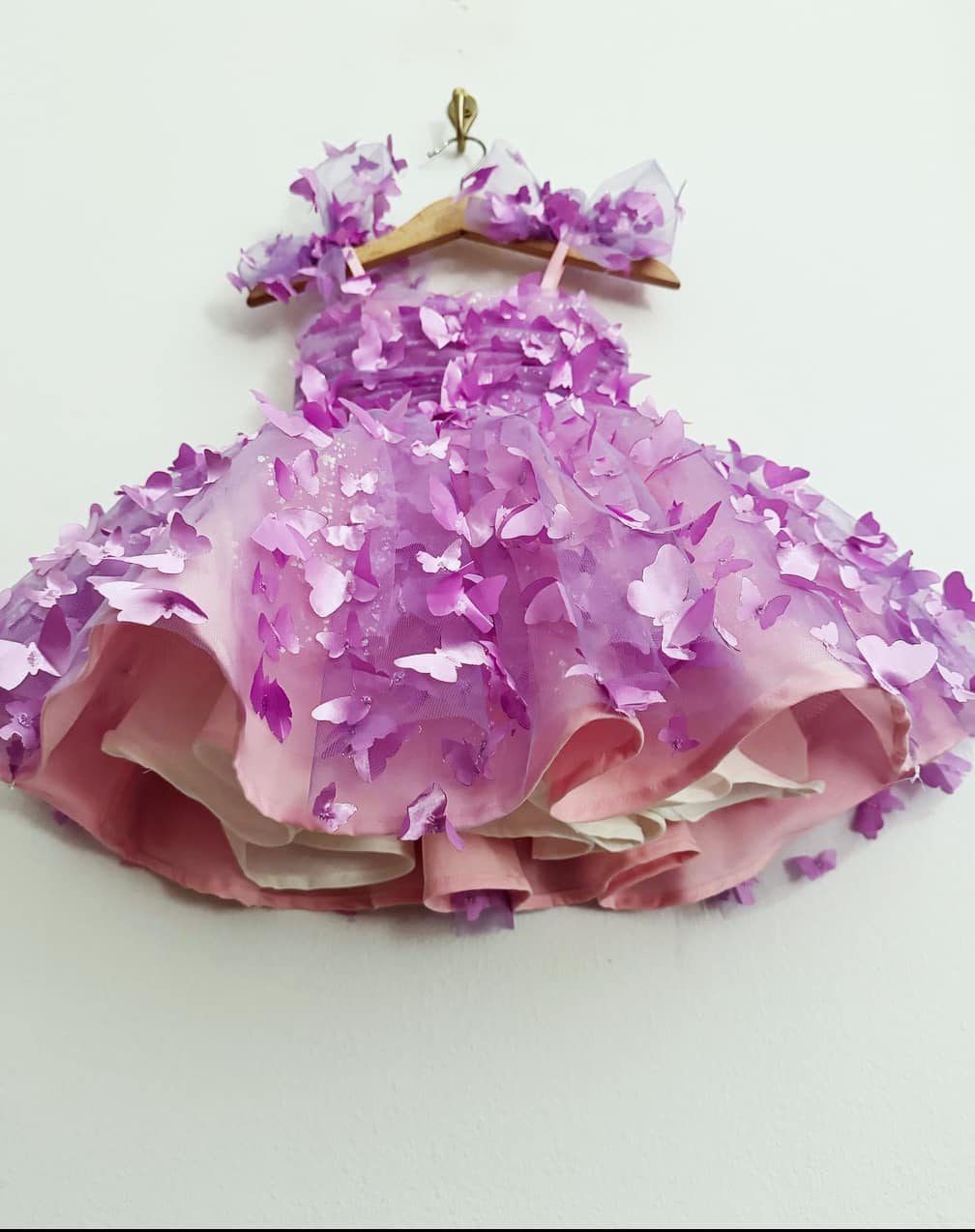 PREORDER Purple Mariposa twirl dress (Petticoat layer INCLUDED)