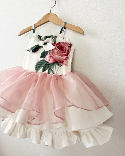 PREORDER Vintage Floral with Organza layer