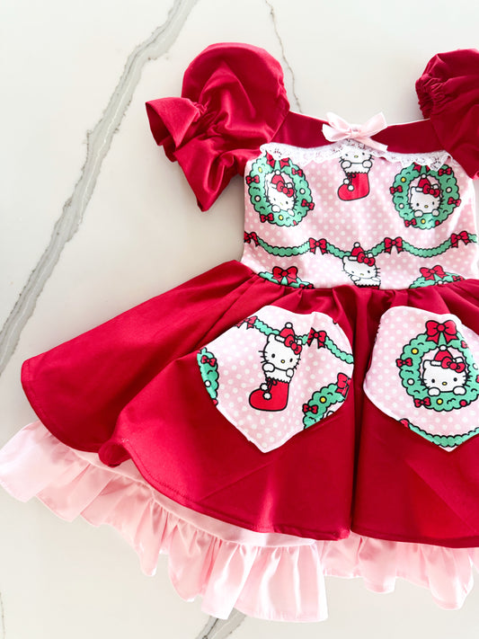 PREORDER Kitty poof dress with petticoat layer