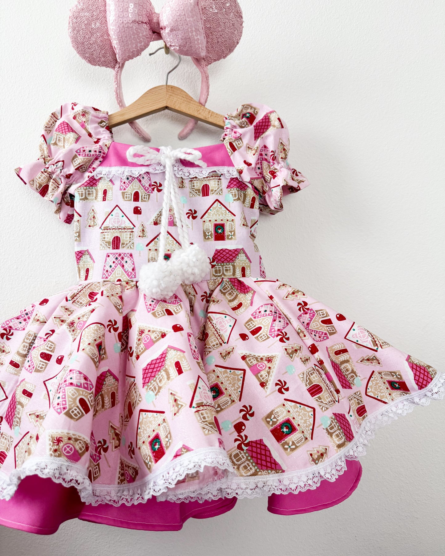 PREORDER Pink Gingerbread petticoat dress