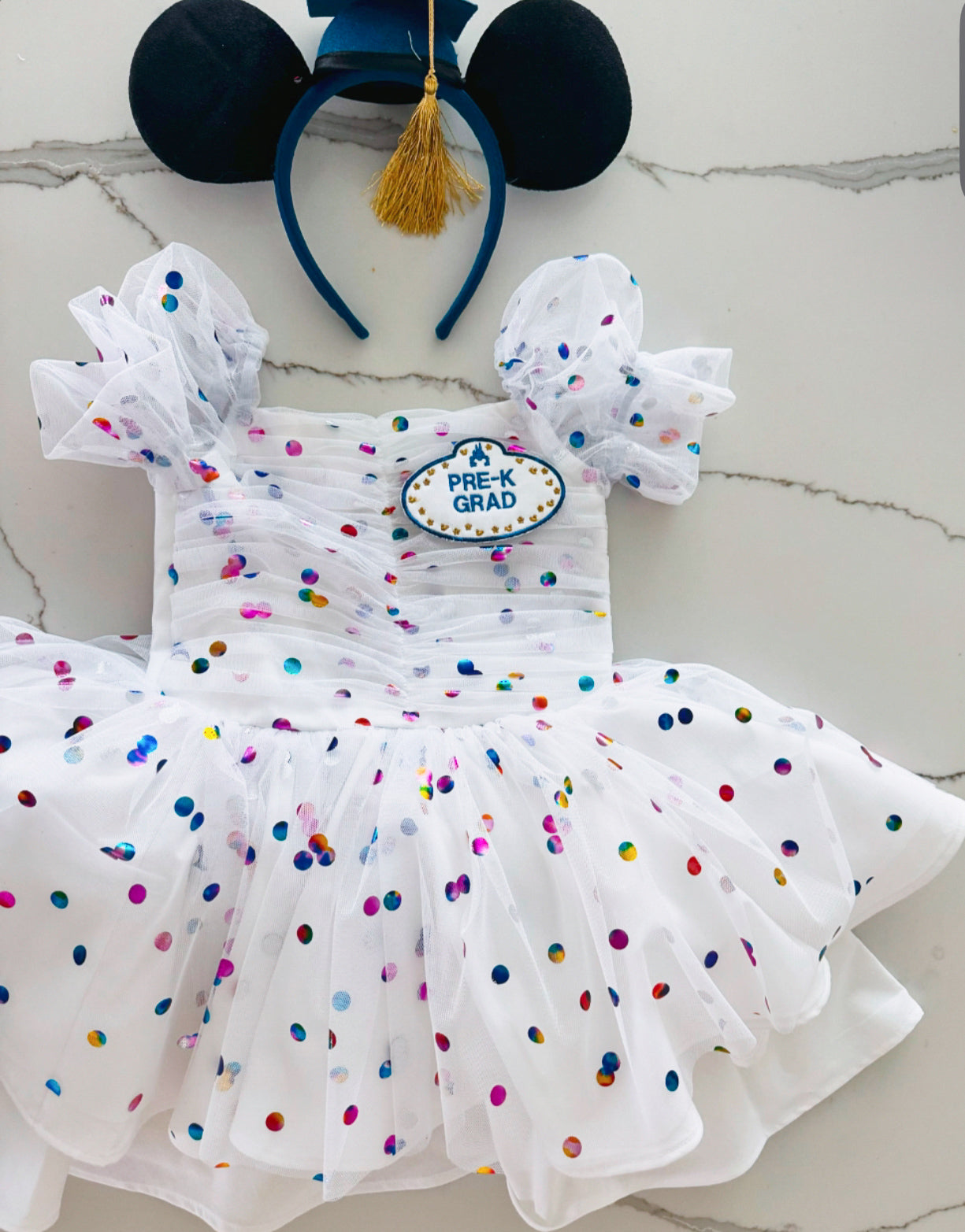 PREORDER Graduation Dress Poof dress with petticoat layer (patch add on optional )