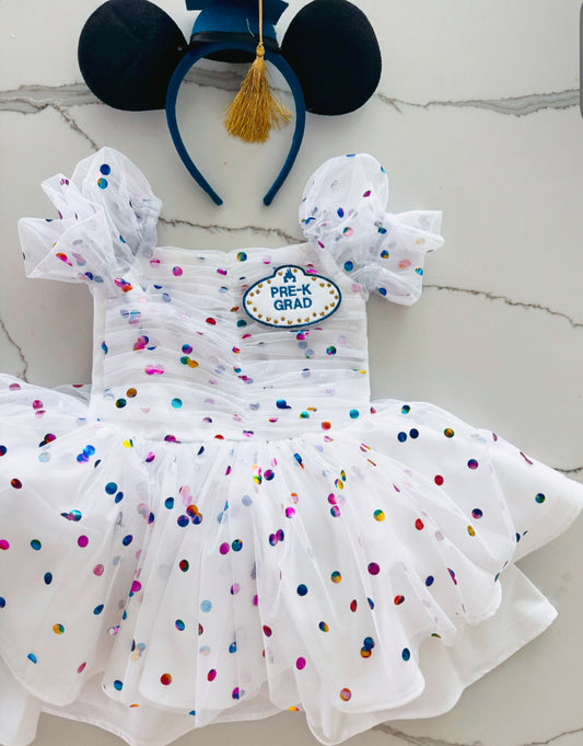 PREORDER Graduation Dress Poof dress with petticoat layer (patch add on optional )