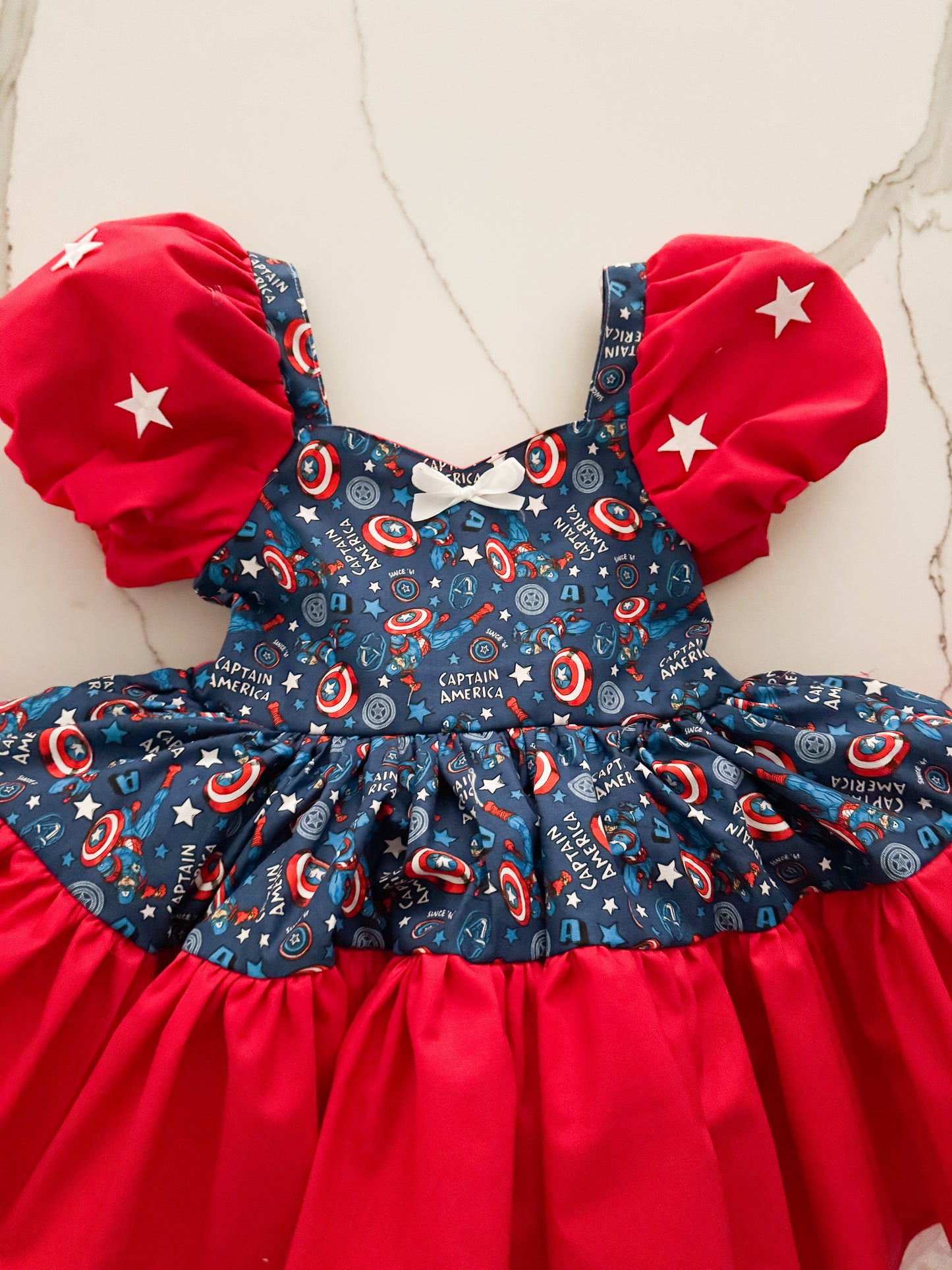 PREORDER America Shield ultimate puff dress with petticoat layer  ( DM SIZE)