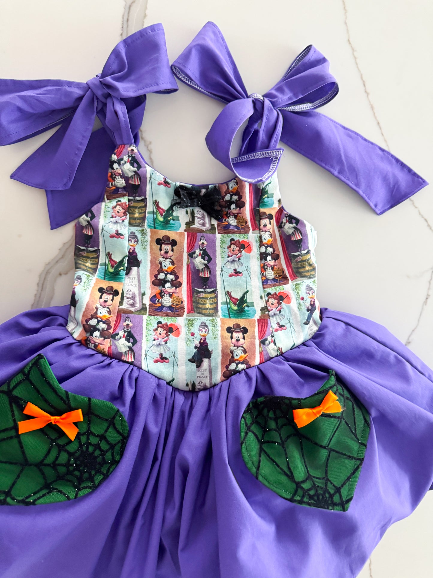PREORDER Haunted Mouse V-twirl dress WITH petticoat layer