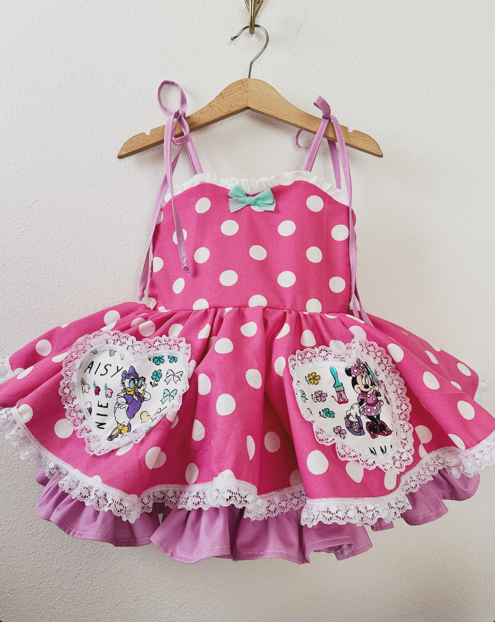 PREORDER Pink dot poof dresss