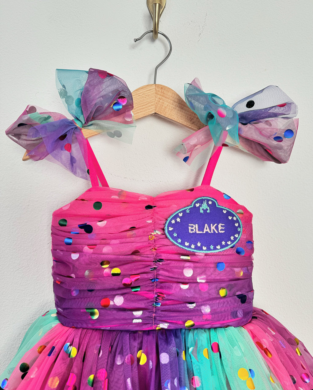 PREORDER Confetti dot ombre twirl dress ( DM NAME FOR PATCH)