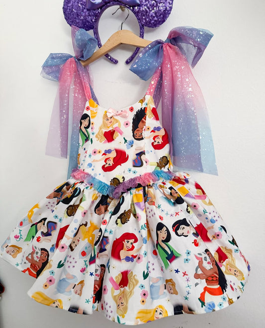 PREORDER Princess V twirl dress WITH petticoat
