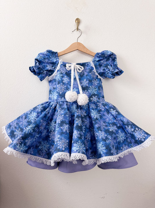PREORDER Snowflake twirl dress with petticoat layer