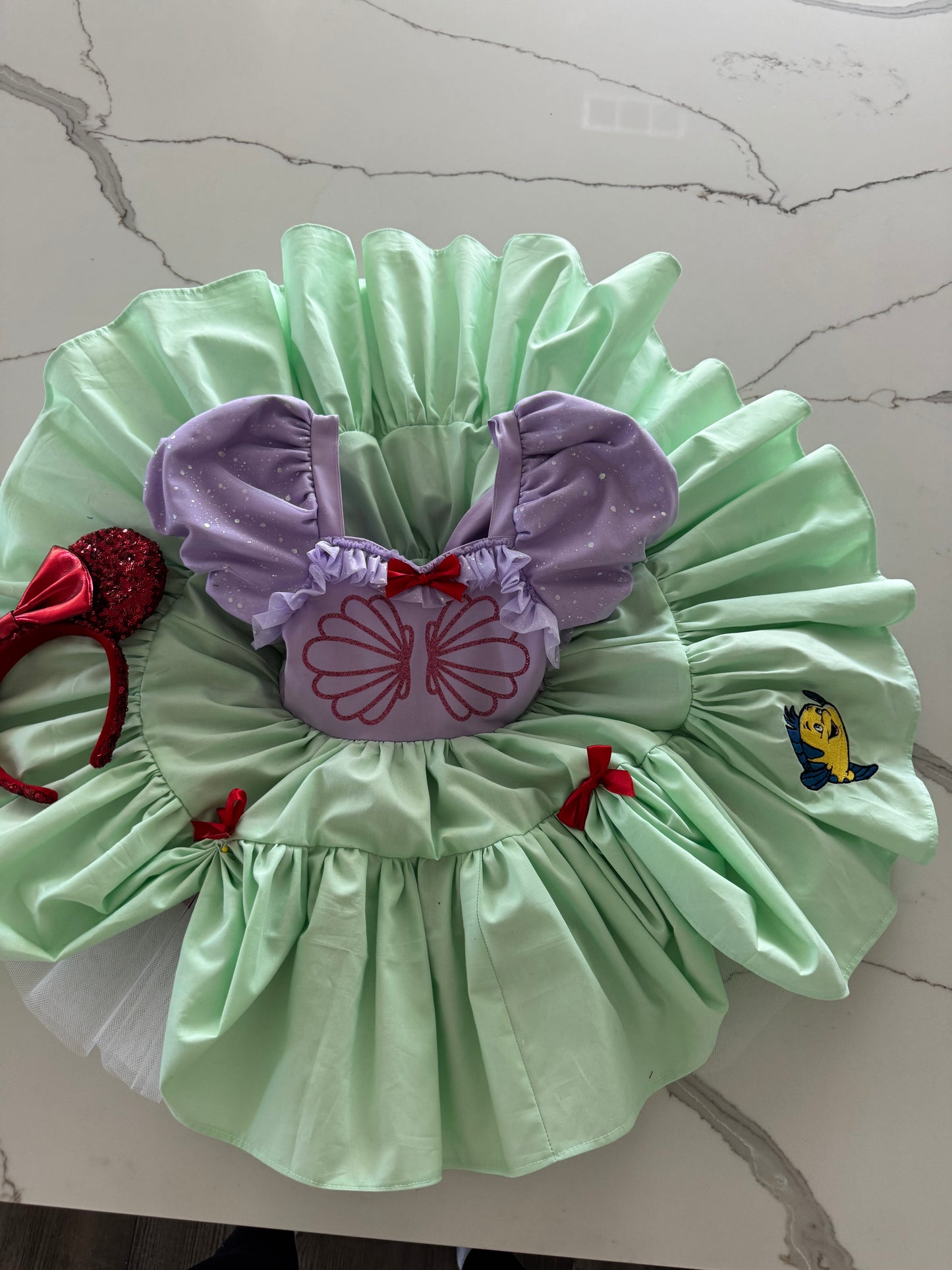 PREORDER Under the sea poof dress with petticoat layer