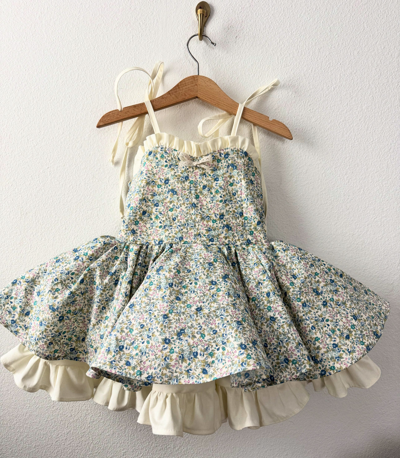 Preorder fall floral twirl dress with petticoat