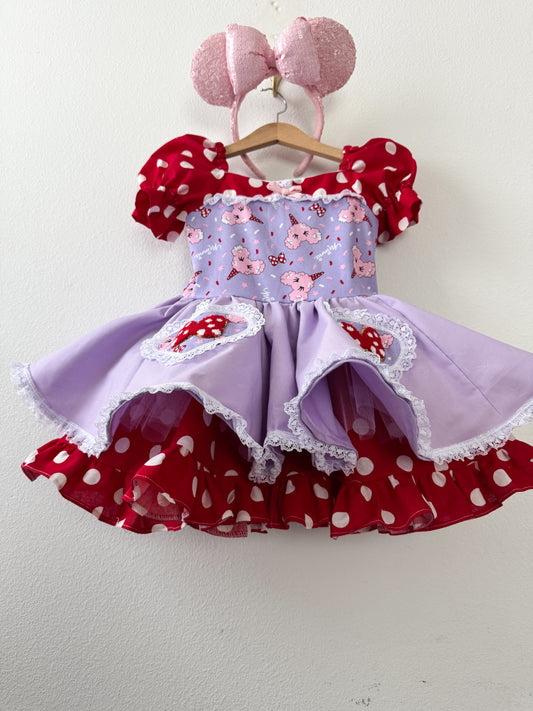 PREORDER Mouse Cotton Candy poof dress