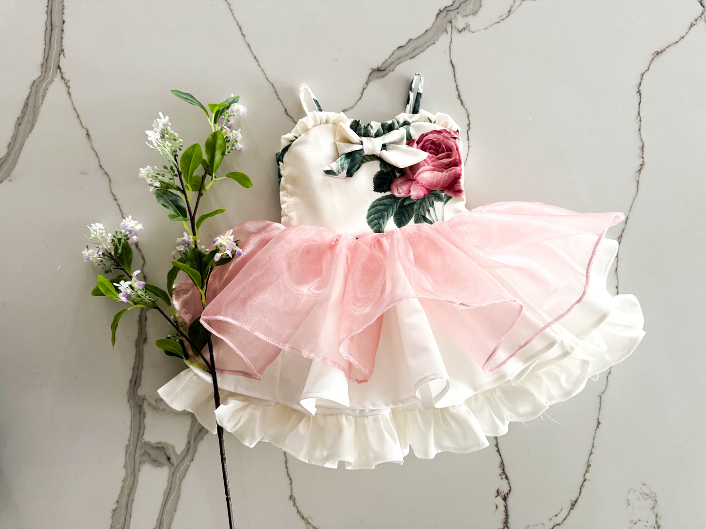 PREORDER Vintage Floral with Organza layer