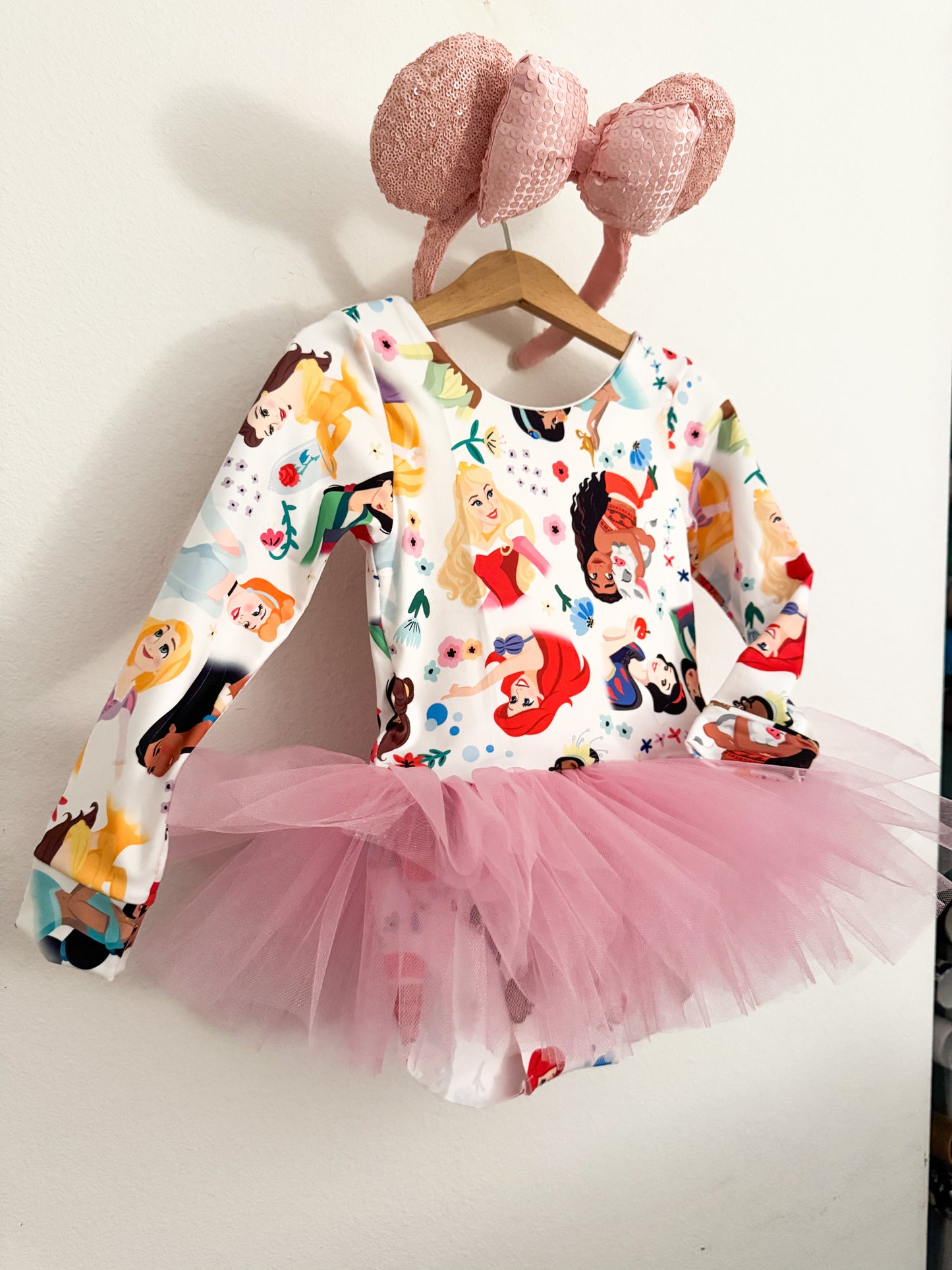 PREORDER Princess playsuit with pink tulle