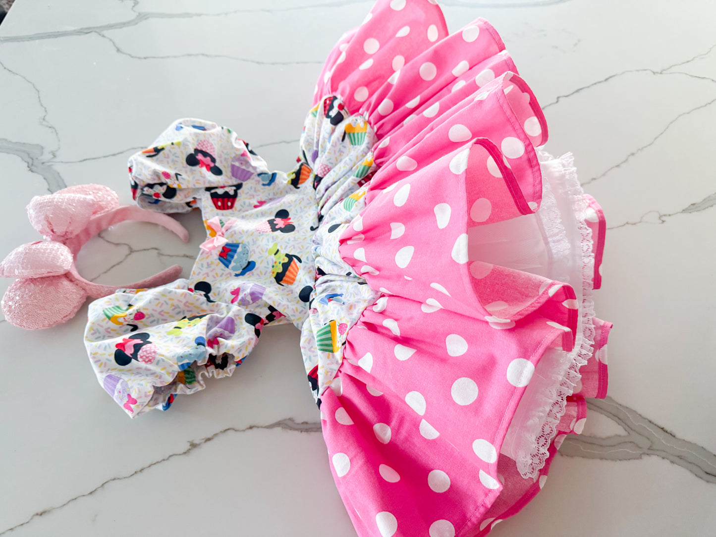 (3t ready to ship) The Mouse Ultimate celebration dress with petticoat layer