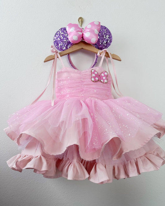 One size 6 and one 7 ready to ship ) PREORDER Pink Glimmer ULTIMATE poof dress (Add patch in separate listing)