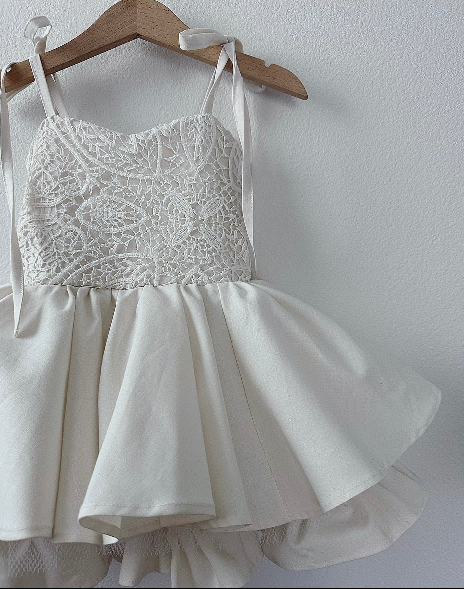PREORDER Cream lace ultimate poof dress ( Petticoat layer INCLUDED)