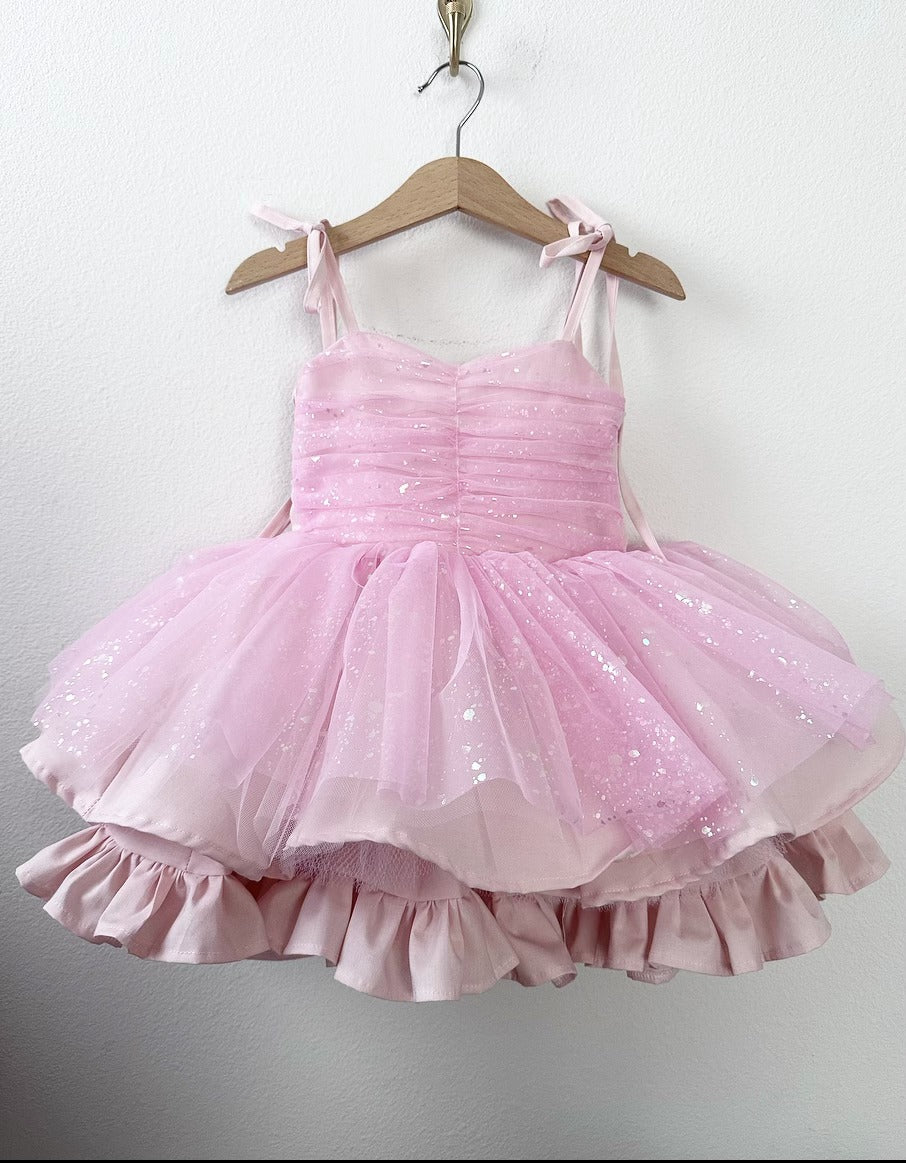 One size 6 and one 7 ready to ship ) PREORDER Pink Glimmer ULTIMATE poof dress (Add patch in separate listing)