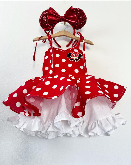PREORDER Classic mouse poof dress ( Petticoat layer and patch INCLUDED)
