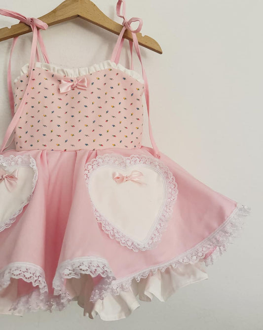 PREORDER Petite pastel pink poof dress ( (Petticoat layer INCLUDED)