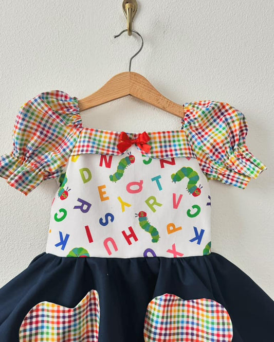 PREORDER Back to school catepillar twirl dress