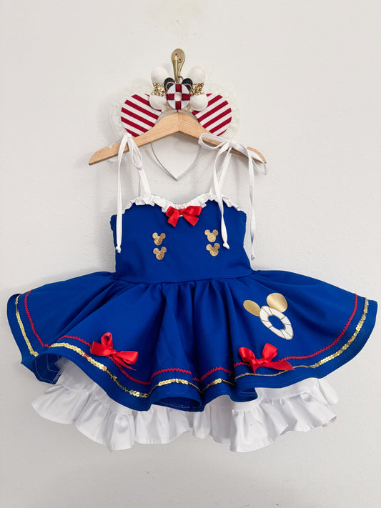 PREORDER Nautical mouse petticoat dress