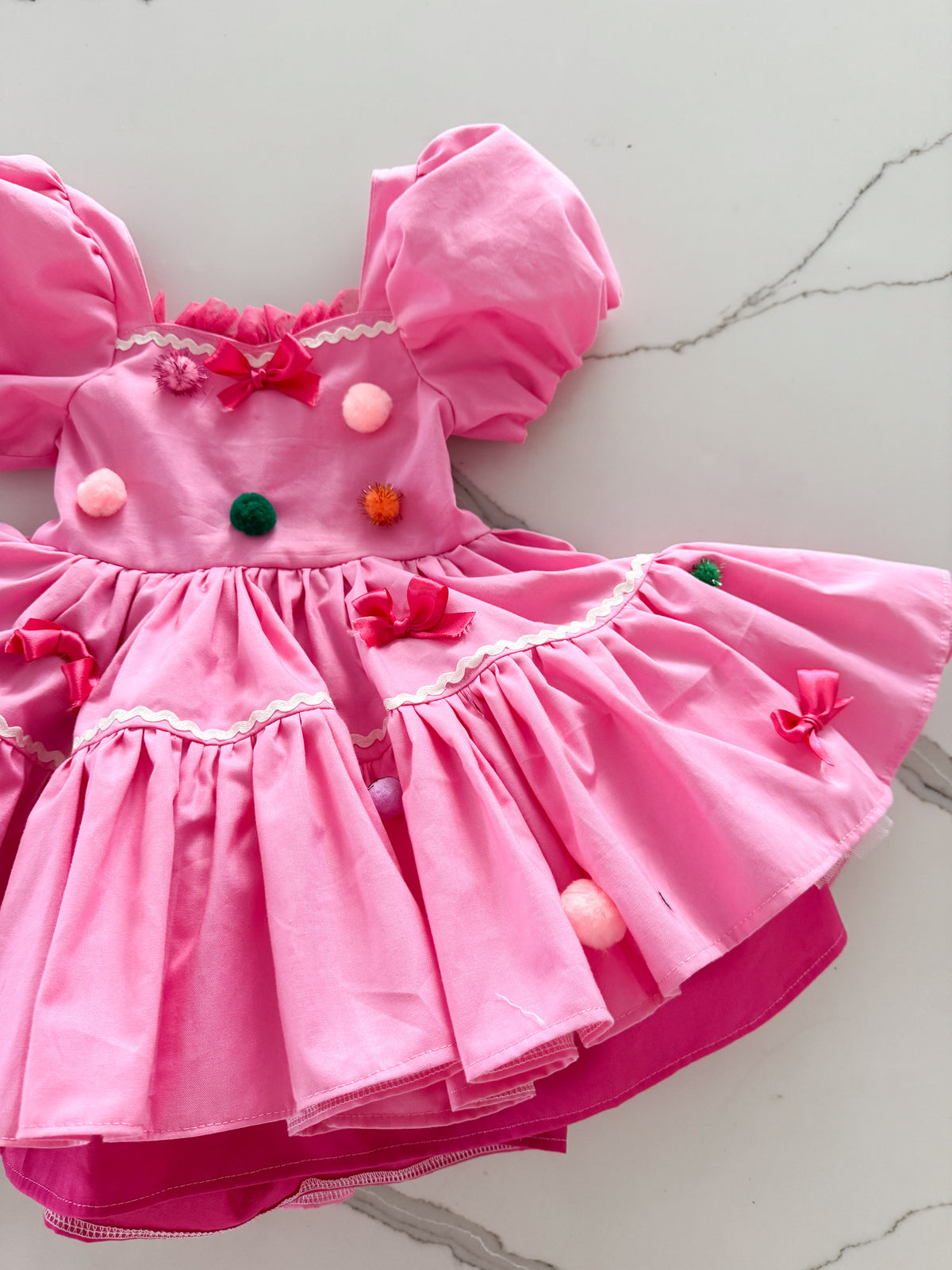 PREORDER Pretty in pink Christmas petticoat dress
