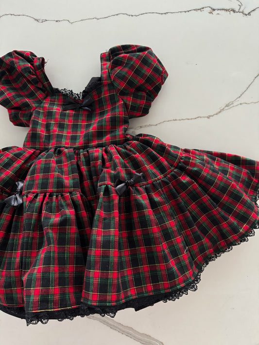 PREORDER Holiday Plaid petticoat dress
