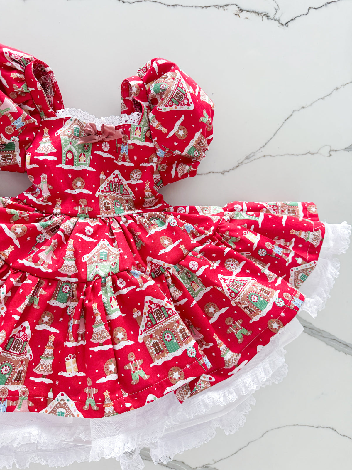 PREORDER Red gingerbread ultimate poof dresss