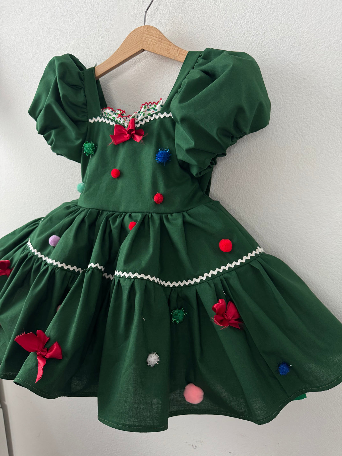 PREORDER Classic green ornament tree petticoat dresss