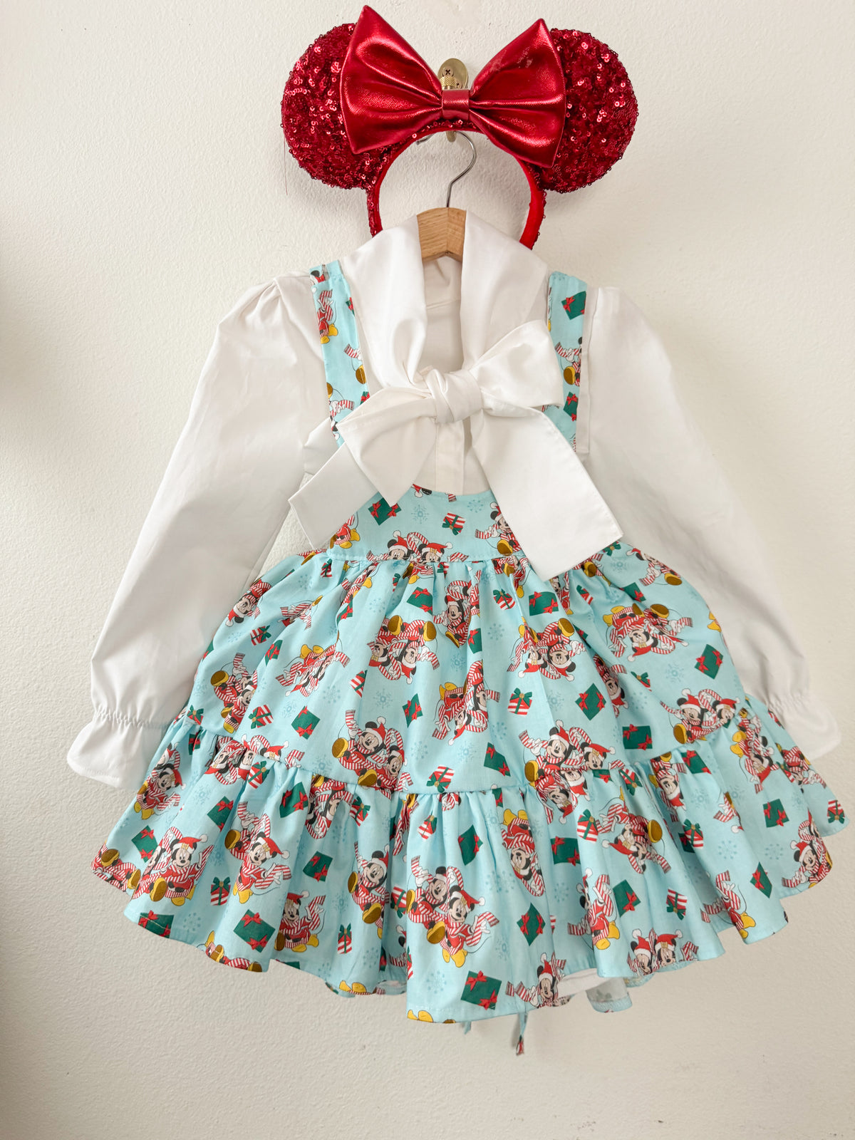 PREORDER TWO- piece petticoat pinafore + bow top