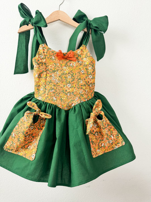 PREORDER FALL floral V twirl dress