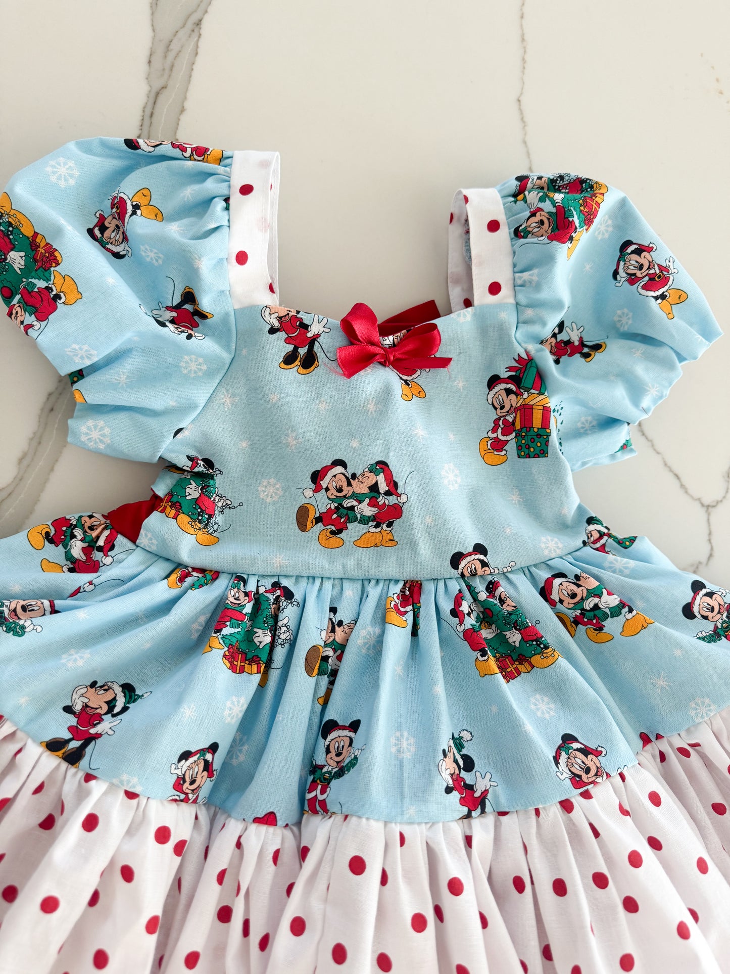 PREORDER Snowflake mouse poof dress with petticoat layer