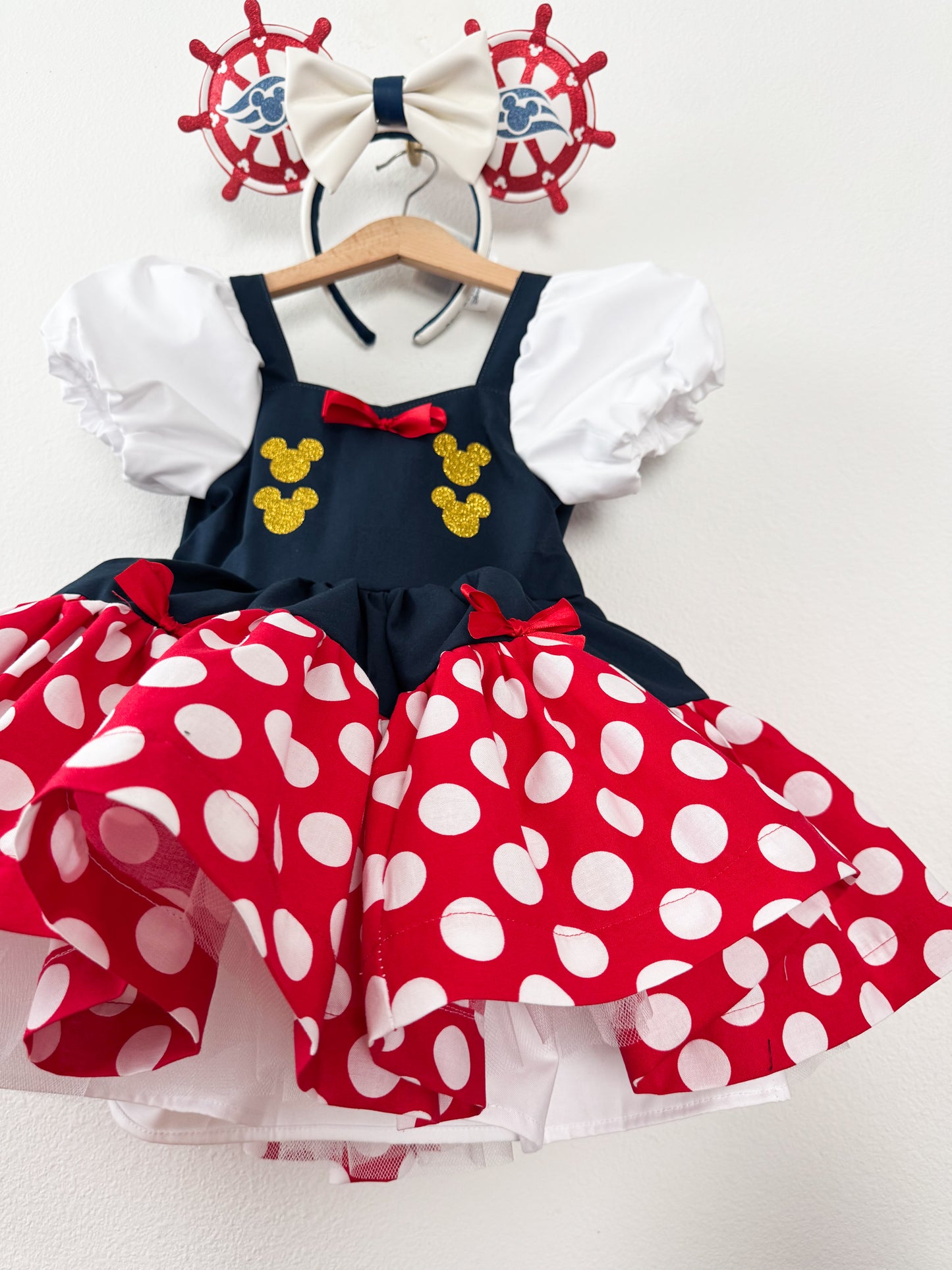 PREORDER Nautical mouse to of dress with petticoat layer