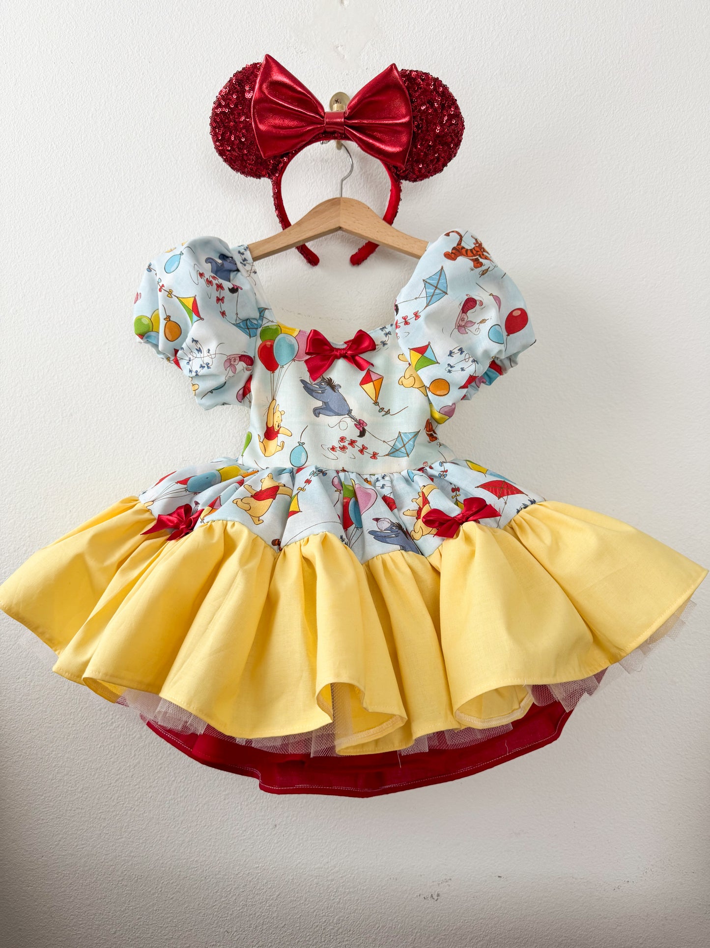 PREORDER Whimsical bear poof dress with petticoat layer