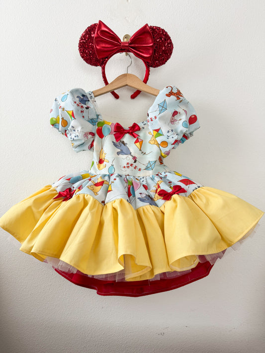 PREORDER Whimsical bear poof dress with petticoat layer