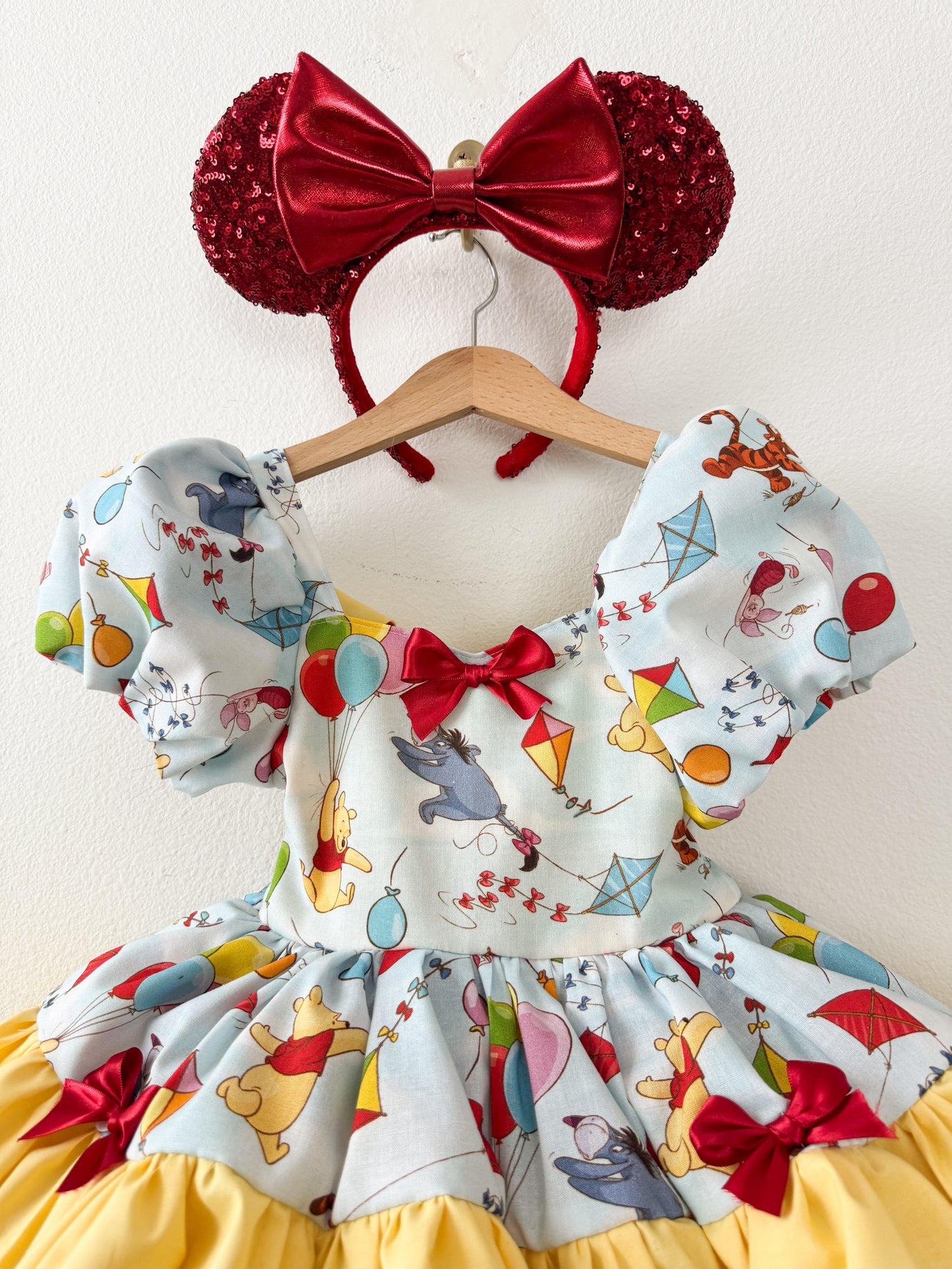 PREORDER Whimsical bear poof dress with petticoat layer