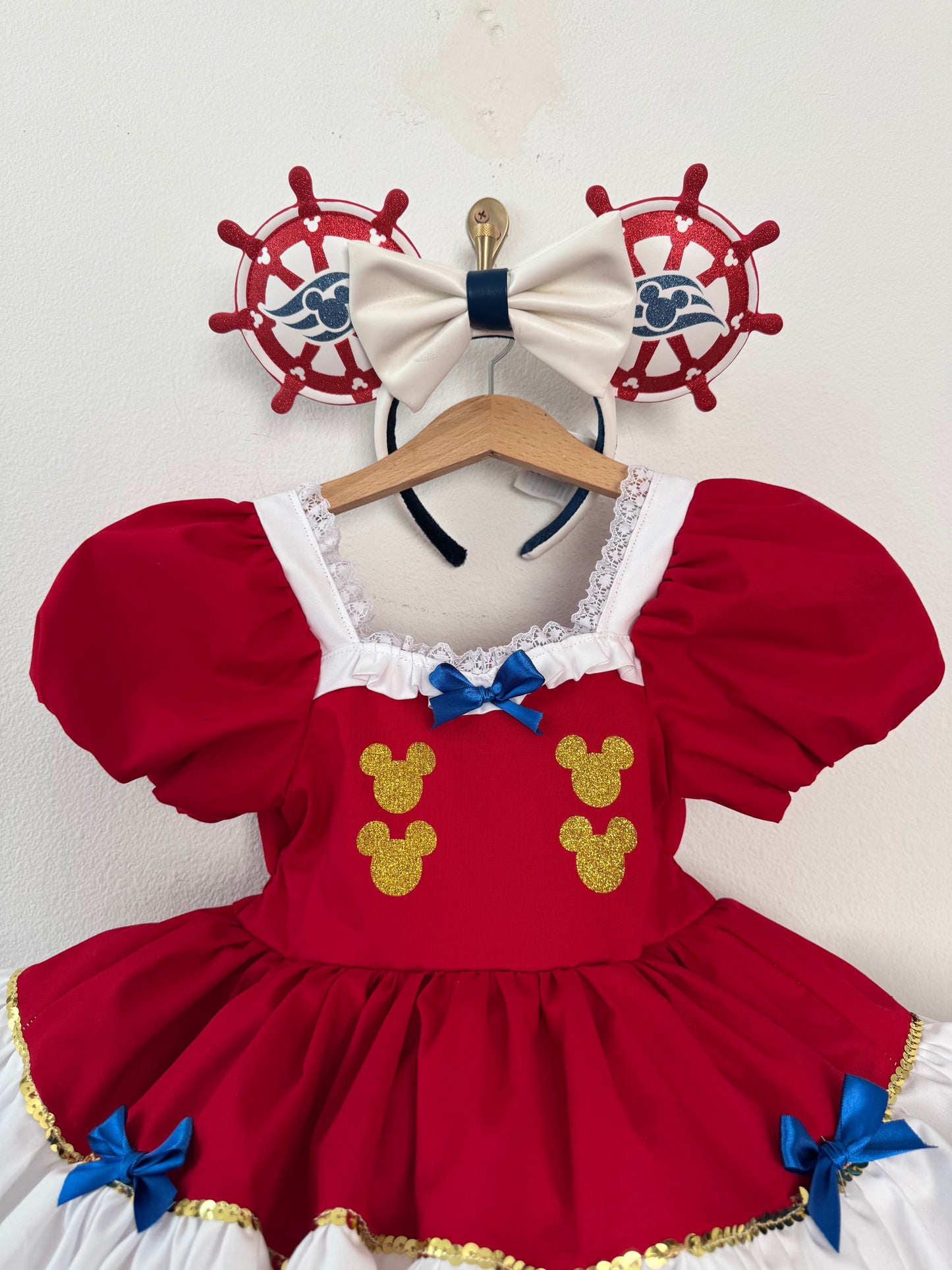 PREORDER Sleeved boarding pass poof dress with petticoat layer