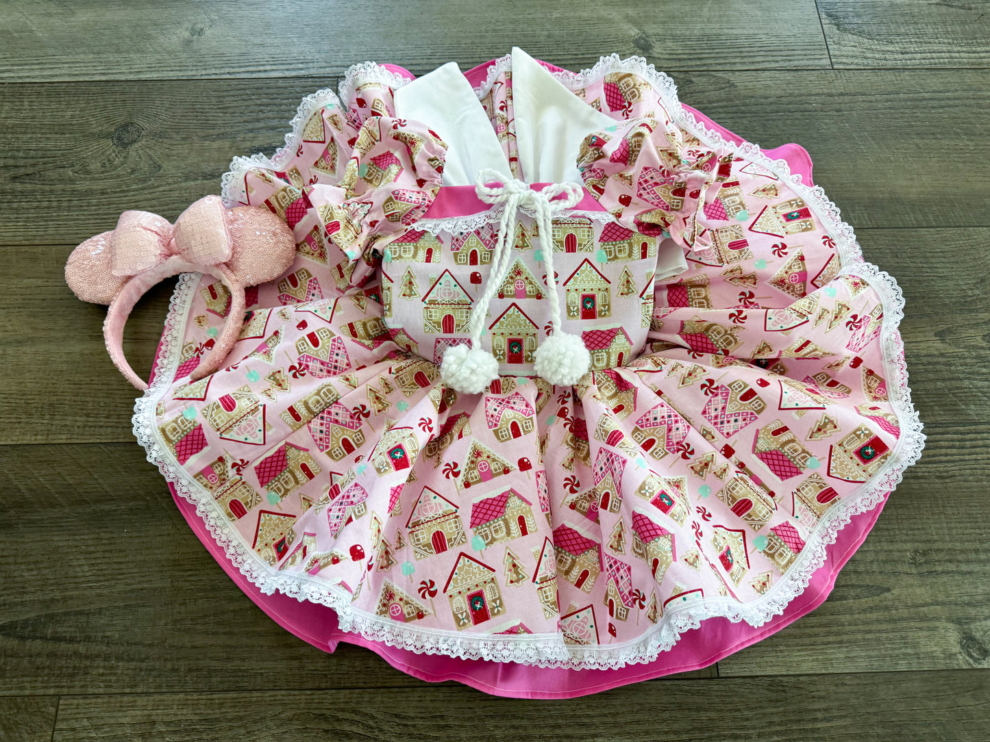 PREORDER Pink Gingerbread petticoat dress