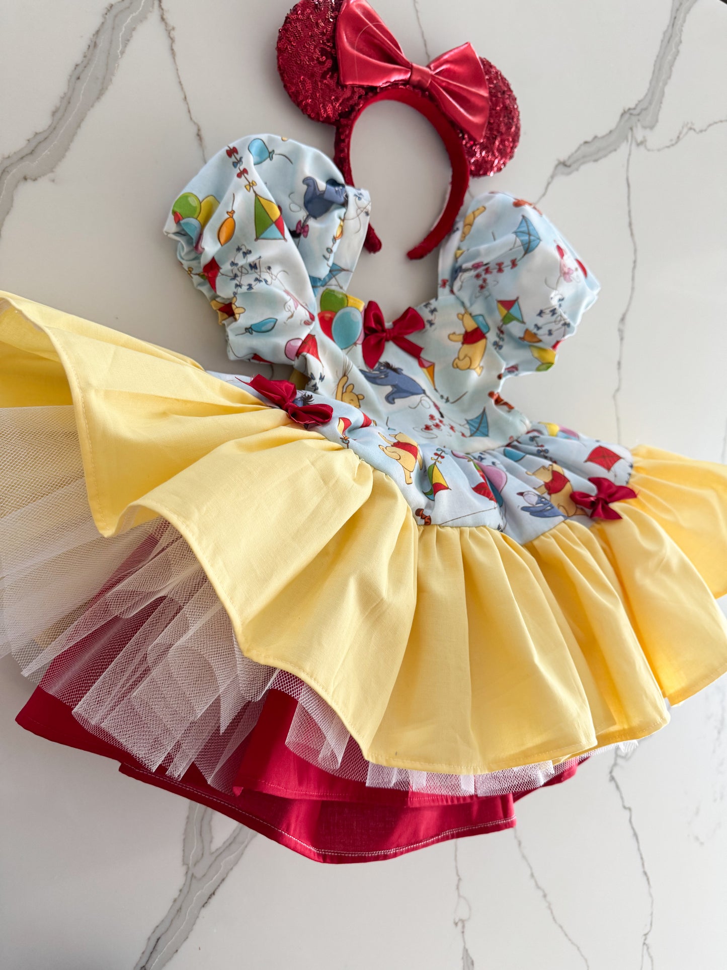 PREORDER Whimsical bear poof dress with petticoat layer
