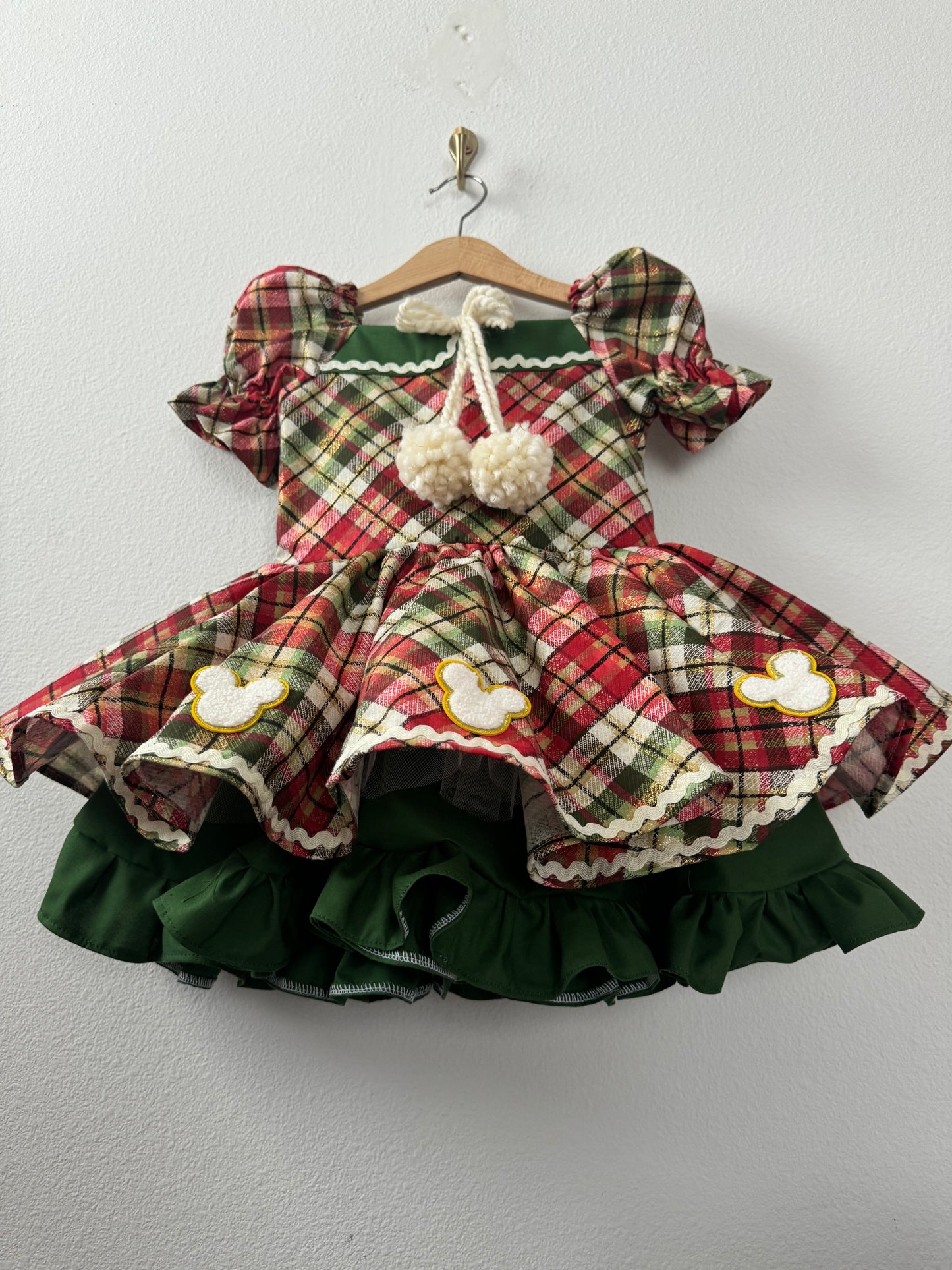 PREORDER Mouse plaid petticoat twirl dress