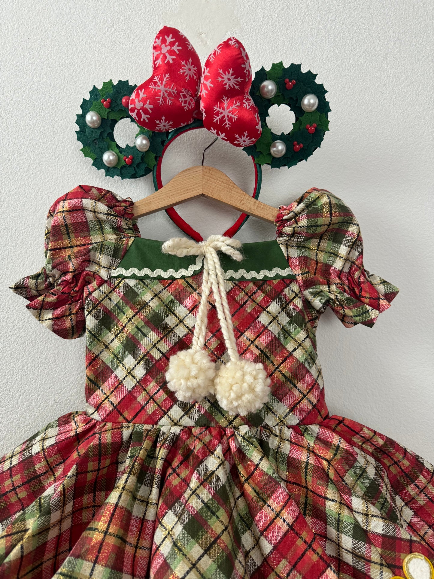 PREORDER Mouse plaid petticoat twirl dress