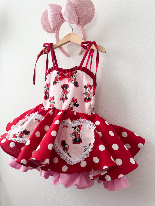 PREORDER Mouse twirl dress with petticoat layer