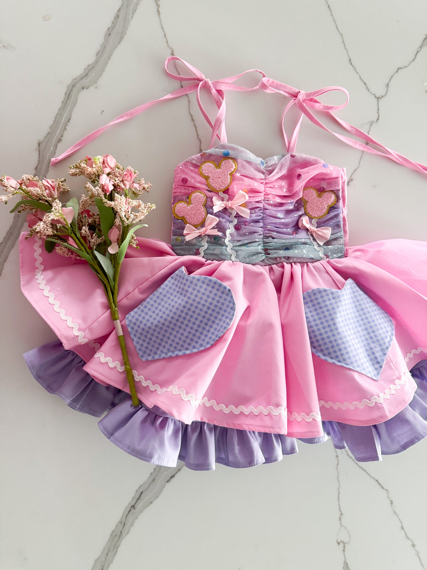 PREORDER Celebration mouse balloon dress WITH petticoat layer